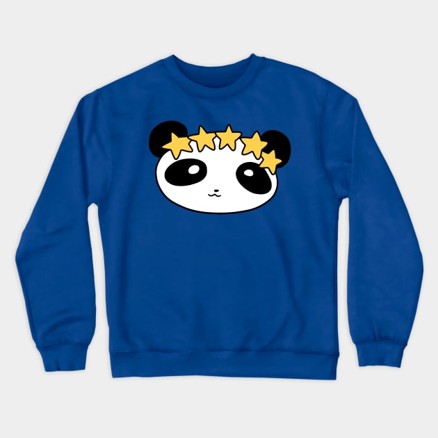 Star Crown Panda Face Crewneck Sweatshirt by saradaboru